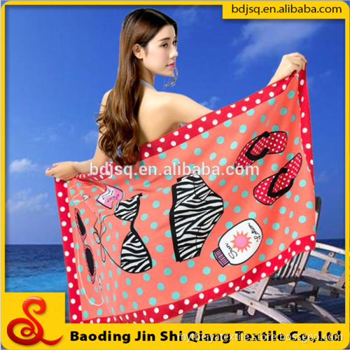 soft color fastness beach towel pareo for lady use on beach